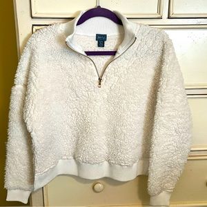 Cozy plush cream sweater